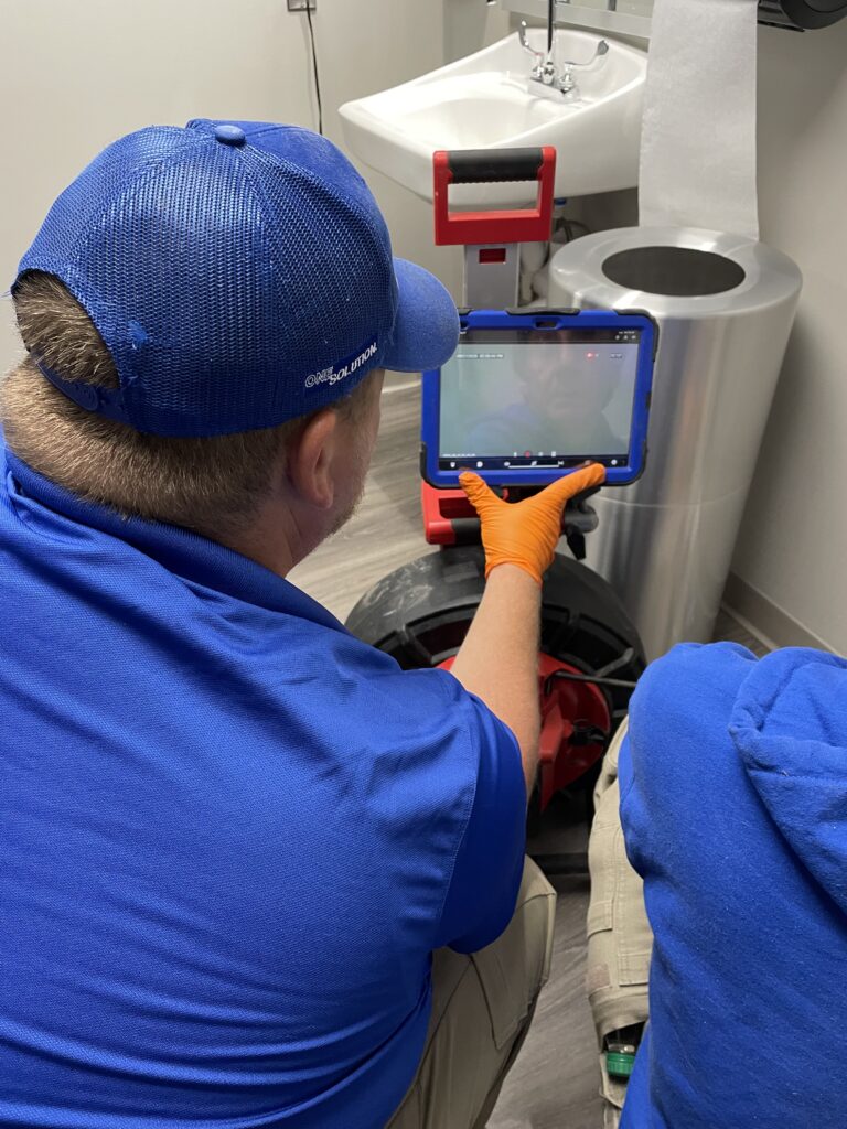 Camera Inspection in bathroom